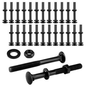 Zonon 24 Sets 1/2 x 4 Inch Black Carriage Bolt Kit Galvanized Carriage Bolt Set Includes Rust Resistance Washers and Nuts for Fastening Accessories Zonon 24 Sets 1/2 x 4 Inch Black Carriage Bolt Kit Galvanized Carriage Bolt Set Includes Rust Resistance Washers and Nuts for Fastening Accessories