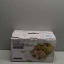 5-Pack Borosilicate Glass Containers with Tempered Lids, 35.2oz/4.4 Cup Airtight Meal Prep Set, Microwave/Freezer Safe (Gray)