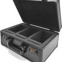 OIHYA Graded Card Storage Box, 105+ 3 Row Sports Card Case with Portable Handle, Password Lock, No Flake EVA+ Foam, for PSA FGS BGS & SGC