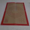 26x16 Inch Extra Thick Silicone Baking Mat with Measurements, Non-slip and Reusable - For Cookies, Bread, Pastry (Red)