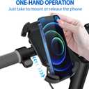 Phone Holder Compatible with Segway Ninebot-for Scooter,Bike,and Motorcycle,Shockproof and Anti-Shake,Handlebar Clamp,Black