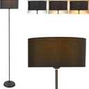 Mid Century Modern Floor Lamp for Living Room, Dimmable Tall Lamp with 3 Color Temperature Dimmable LED Bulb, Cordless Pole Lamp for Bedroom, Reading Lamps Floor Standing