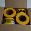 6pk Caution/Cuidado Tape Roll - 6 Rolls - 1000 Ft x 3 Inch Wide Each - Yellow Safety Tape for High Visibility Outdoor Warning, Flagging Construction Hazard, Crime Scene Barrier, Danger Zone (3" by 1000 feet)
