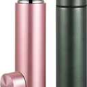 Irenare 5oz Mini Water Bottle Mini Insulated Stainless Steel Bottle Purse Water Bottle Cute Leak Proof Flask Keeps Drink Cold and Hot for Purse Women(Pink, Green,2 Pieces)