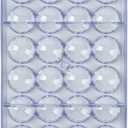 Pastry Tek 10.8 x 5.3 Inch Chocolate Shaping Mold, 1 Freezable Candy Mold - 32 Cavities, Half-Sphere, Clear Polycarbonate Chocolate Mold, Dishwashable, Easy To Release - Restaurantware