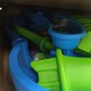 Step2 Rain Showers Splash Pond Water Table, Kids Water and Sand Activity Sensory Playset, Summer Outdoor Toys, 13 Piece Water Toy Accessories, For Toddlers 1.5+ Years Old, Blue & Green