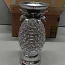 YAKii 9.5" Pineapple LED Color Changing Shine Lamp, Swirling Water Waves Lamp Kid Safe Battery/ USB Cable Operated, Table Lamp Candle Holder Table Decoration Silver