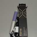 Mini Oval Curling Wand, 1.25 inch (32mm) No-Clamp Ceramic Wand-Style Curling Iron, 3 Temps 360/400/430F, 120240V Dual Voltage Travel Curler Purple
