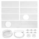 VIVOSUN Portable AC Sliding Door Vent Kit, 16.9"/21.2"-88.6" Length Adjustable, Fits 5.1” & 5.9” Exhaust Hose for Sliding Doors or Windows
