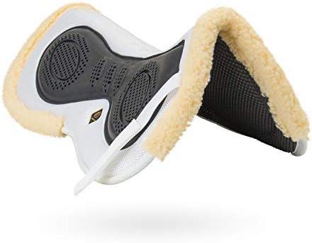 Kavallerie 3D Air-Mesh Half Pad, Impact Protection & Therapeutic Gel Padding English Saddle for Maximum Support and Stability, Best for Horses Under Saddle, Dressage, Jumping & Training (White)