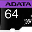 ADATA Premier 64GB microSDHC/SDXC UHS-I U1 Class 10 Memory Card with Adapter (AUSDX64GUICL10-RA1)