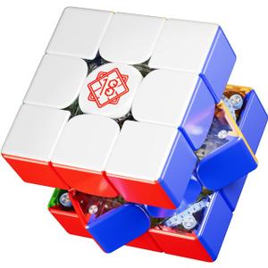 CuberShop Moyu Super WeiLong V2 Pro 18th Anniversary Special Limited 20-M MagLEV Ball Core Professional 3x3 Magnetic Speed Cube Transparent Crystal Collector 18th Anniv UV Coated 2025 Flagship