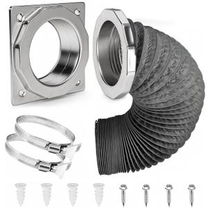 Magnetic Dryer Vent Connector, Quick Connect Dryer Vent Hose Coupling with Strong Magnetic Seal, Easy Install Dryer Vent Adapter for 4 Inch Dryer Vent Hose, DVC-180 Compatible