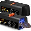 2 Packs Electric Mouse Trap Zapper, Rat Traps Indoor for Home, Electronic Humane Mouse Killer, Effective Rat Zapper for Rodent and Mice - No Touch Reusable Mice Trap to Protect Your Home