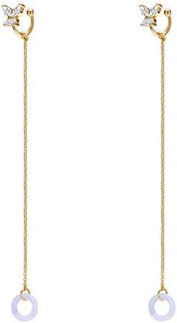 AoedeJ Anti-lost Holder Earrings for Bluetooth Earphones 14K Gold Plated Dangle Earring Wireless Earphone Holder Strap Compatible with Bluetooth Earphones(Ear Cuff-2)