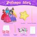 Fortand Poke-Art Crafts Kit for Kids, Princesses Craft Kits for Girls Ages 4-9 Paper Craft Kits with LED Base DIY Creative Activity Toys Gifts for Girls & Boys Ages 4 5 6 7 8 9 Mess-Free Fun for Kids