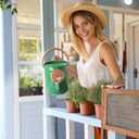 1 Gallon Metal Watering Can for Outdoor Garden, Plant & Flower Watering Pot for Gardening Bonsai Water Bucket with Sprinkler Head