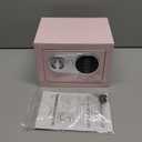 Goldenkey Small Kids Safe for Money, Digital Mini Safes with Keys&Code for Cash, Safe Box for Personal Items for Home, 6.69"D x 9.05"W x 6.69"H, Pink