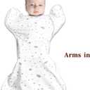 Swaddle Sack with Arms Up Design 2 Packs,Improves Sleep,Keeps Babies Calm and Relaxed,Baby Sleep Sack 3-Way Transitions to Arms-Free Wearable Blanket for Newborn