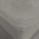 IRIS USA 32 Qt Stackable Plastic Storage Bins with Lids, 4 Pack - BPA-Free, Made in USA - See-Through Organizing Solution, Latches, Durable Nestable Containers, Secure Pull Handle - Clear