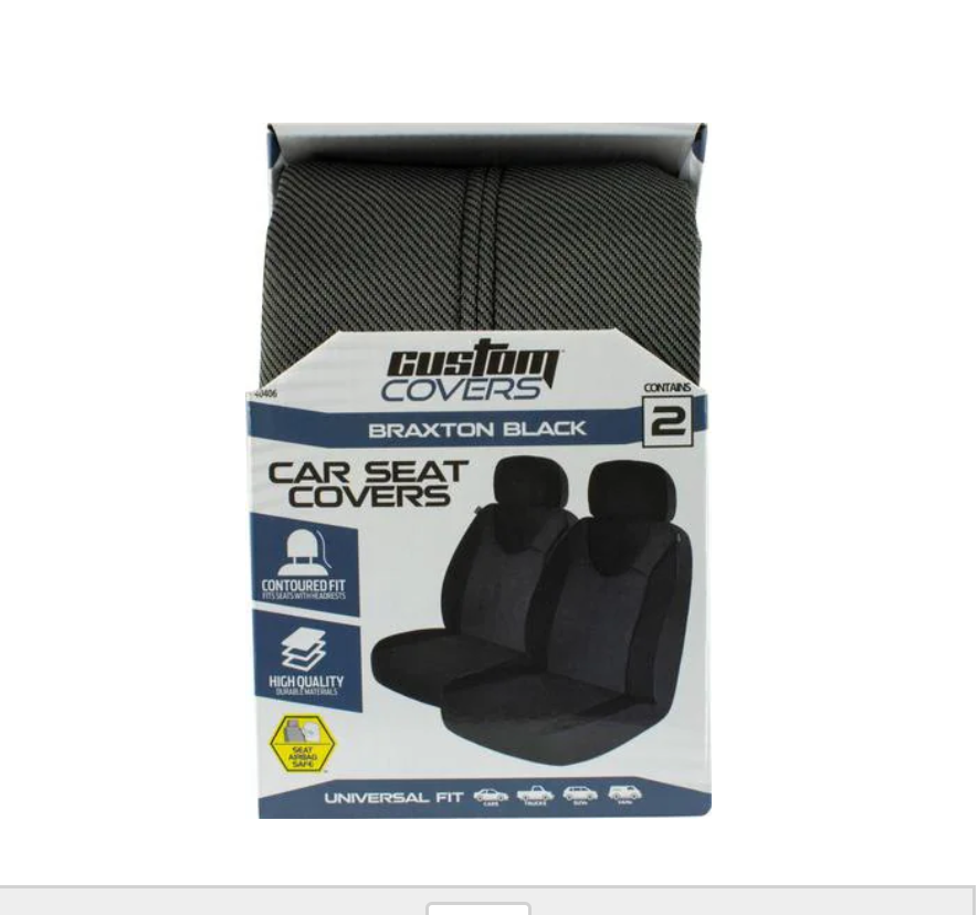 Custom Accessories Black Bucket Low Back Seat Cover