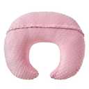 ESEN Plus Size Baby Nursing Pillow and Body Positioner for Breast Feeding and Bottle Feeding, Ultra Soft Baby Breastfeeding Pillows with Removable Nursing Pillow Cover for Mom and Baby (Pink)