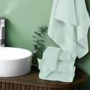Elvana Home Ultra Soft 6 Pack Cotton Towel Set, Contains 2 Bath Towels 28x55 inch, 2 Hand Towels 16x24 inch & 2 Wash Coths 12x12 inch, Ideal Everyday use, Compact & Lightweight - Sea Green