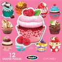 RoseArt - Mini Shaped - Cupcakes II - 500 Piece Jigsaw Puzzle for Adults