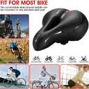Comfortable Seat Cushion for Men Women with Dual Shock Absorbing Ball Memory Foam Waterproof Wide Bicycle Saddle Fit for Road Bikes