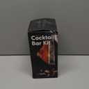 Bar Set Cocktail Shaker Set Bartender Kit, 17 Piece Silver Cocktail Set, Mixology Bartender Kit with Wood Stand, Steel Cocktail Kit, Bar Accessories: 30oz Martini Shaker, Muddler, Cocktail Book & More