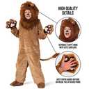 Morph Deluxe Lion Costume Kids Lion Mane Costume Halloween Costumes For Boys, Girls and Toddlers (10-12 Years)