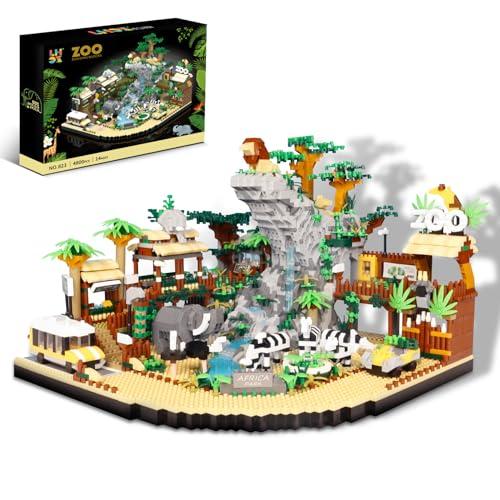 4800PCS Micro Mini Blocks Desert Zoo Building Blocks,Creative Ideals Animal Park Building Blocks Sets, Best Gift for 14+ Boys, Girls or Adults(Micro Bricks,Not Compatible with Lego Animals Zoo), Missing Pieces