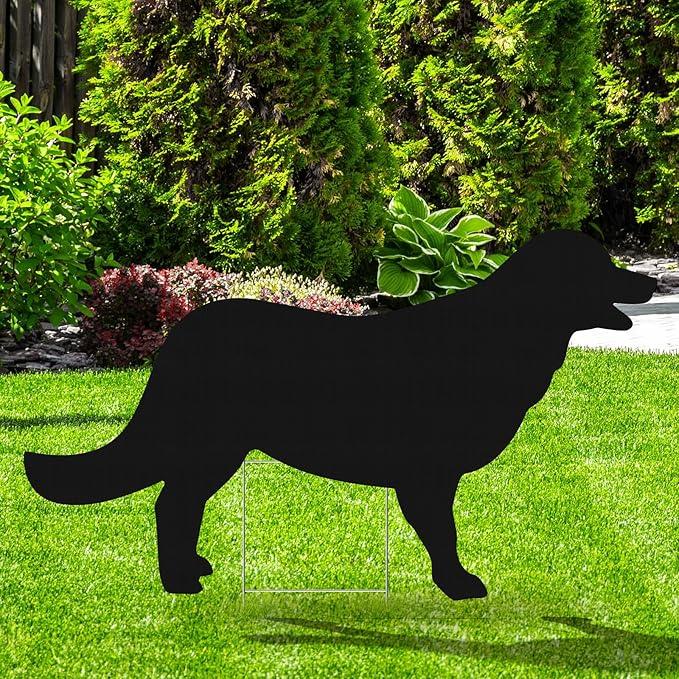 Qualirey Dog Predator Decoys Geese Deterrent Goose Hunting Decoy Accessories Predator Replica Visual Scare Device for Keep Away Pests Yard Ornament