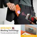 Oterkin for Samsung Galaxy S26 Case with Card Holder & Stand, Orange 6.3" | Holds 4-5 Cards, RFID Blocking Wallet, Full Camera Protection, Military Grade Shockproof Phone Case for Samsung S26 6.3"