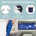 STARBRILLIANT Portable Foldable Bathtub, Collapsible Adult Bath Tub for Hot SPA and Ice Bath, Space-Saving Storage, Durable PVC Material (Starry Sky B, 27inch)
