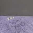 EHEYCIGA Fluffy Dog Crate Bed for Small Dogs, Plush Faux Fur Crate Pad, Calming Anti Anxiety Small Dog Bed, Washable Soft Warm Mat with Non-Slip Bottom, Purple