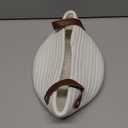 Small Woven Basket, Cute Mini Cotton Rope Storage Basket with leather handle, Tiny Decorative Round Storage Bin, Boho Empty Gift Baskets for Organizing, Toy Organizer for Nursery (Narrow handle)