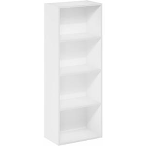 Furinno Luder Bookcase / Book / Storage, 4-Tier, White