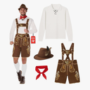 Morph Lederhosen Men Costume, Oktoberfest Costumes Mens, German Festival Costume, Halloween Costumes for Men (XL)