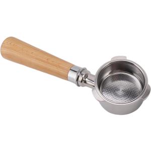 3-Ear Portafilter, 51mm Durable Easy to Stainless Steel 3-Ear Portafilter Highly Adaptable Detachable for Coffee Making (A2 Style Beech)