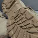 NORTIV 8 Mens Military Tactical Work Boots Hiking Side Zip Leather Outdoor Motorcycle Combat Boots Response (13, Camo Sand)