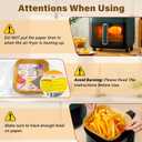 Air Fryer Liners Disposable, 125Pcs Parchment Paper, 8 Inch Non-stick Air Fryer Paper Liners, Unbleached Square Airfryer Liners for 5-8QT Air Fryer, Baking, Roasting Microwave