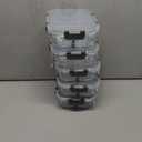 KOMUEE Glass Meal Prep Containers 3 Compartments, 5 Pack 36 oz, Glass Food Storage Containers with Lids, Airtight Lunch Bento Box, Portion Control, Freezer and Microwave Safe (Gray)