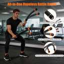 2PC Ropeless Battle Ropes,Portable Cordless Weighted Battle Ropes with Storage Bag, Heavy Duty Cordless Battle Rope for Home Gym HIIT & Cardio Full-Body Workout Tool with Non-Slip Spiral Handles Black