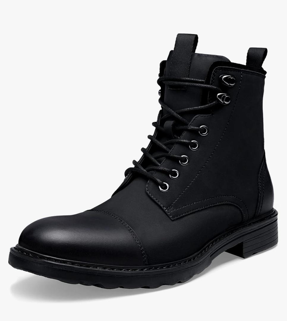 Vostey Mens Boots Motorcycle Casual Boots for Men Zipper Fashion Chukka Boots Mens, 10