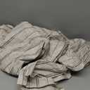 RUVANTI 100% Cotton Sheets  Full Size Percale Bedding, Cooling & Breathable Floral Design, Durable with a Crisp, Soft & Comfortable Feel, 16" Deep Pocket, 4-Piece Set, Brown Stripes