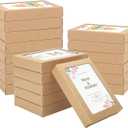 60 Pcs Greeting Card Storage Box,4.5 x 6 x 1 Inch Greeting Card Boxes Kraft Paper Box with PVC Transparent Window Bulk Frame Photo Storage Envelope (Kraft, 4.5 x 6 x 1 Inch) (Brown)