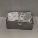 Uacllcau Platform Boots for Women Mid Calf Boots Square Toe Chunky High Heel Boots Side Zipper Ankle Booties (8, Black Pu)