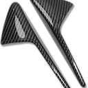 Side Camera Turn Signal Covers Carbon Fiber Pattern Compatible with Model X S 3 Y (2 Covers & 8 T Stickers)