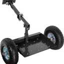 Lawn Mower Wheels Sulky, Walk Behind Mower-Sulky, Lawn Trailer with Dual 10" Vacuum Tires for Mower, Easy Forward & Reverse Lawn Mower Trailer, Black